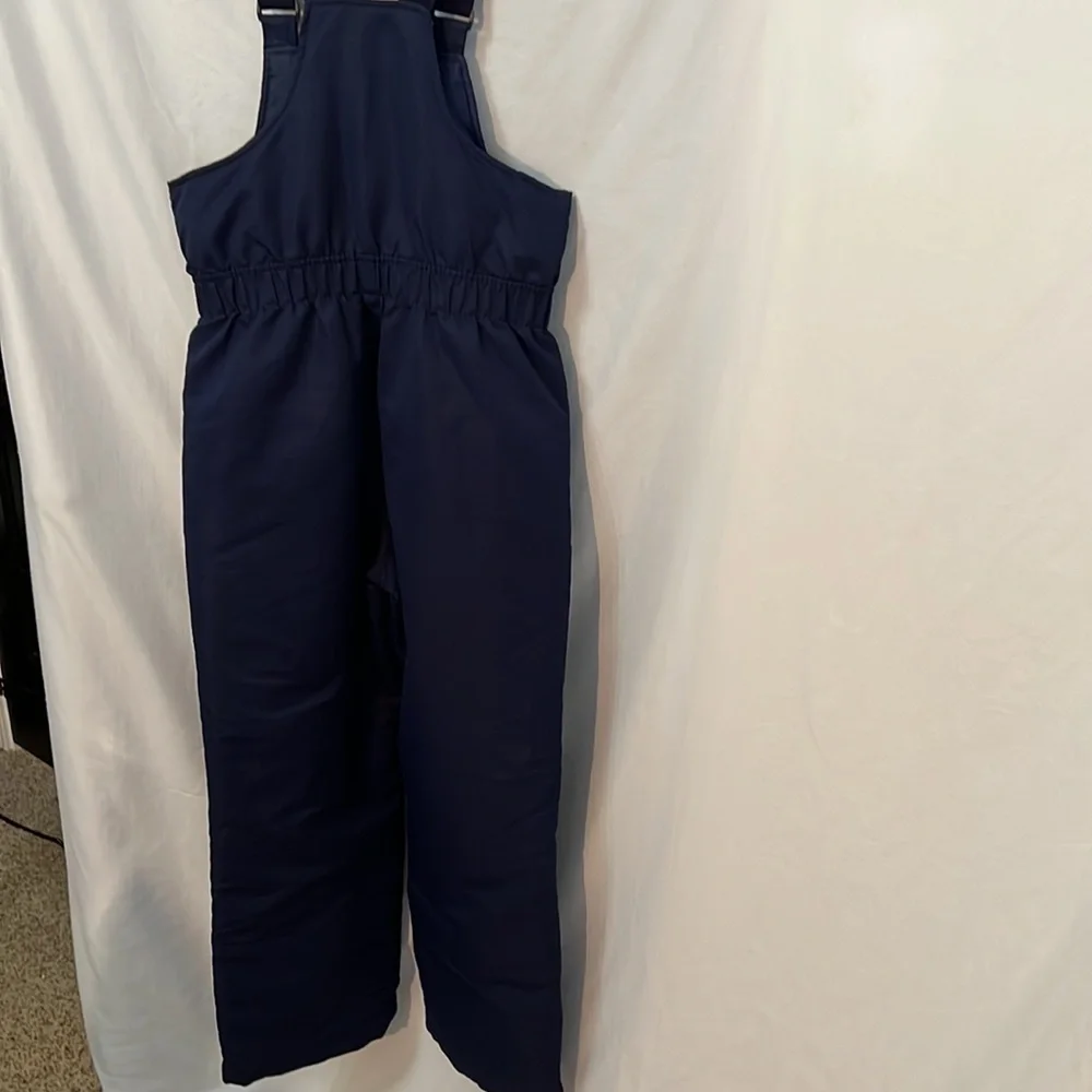 Kids Navy Snow Cold Weather Ski Bib Jumpsuit Size L (10-12)